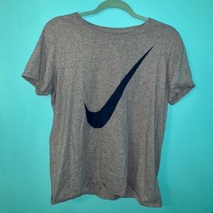 Gray Nike T-shirt with teal logo!!